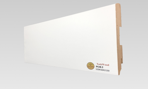 Плинтус белый Роял120