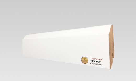 Плинтус белый Вектор80