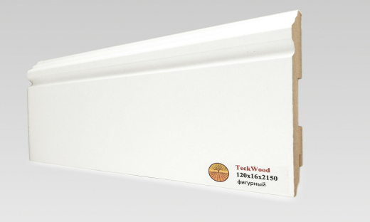 Плинтус белый фигурный120