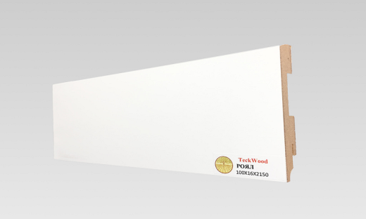 Плинтус белый Роял100