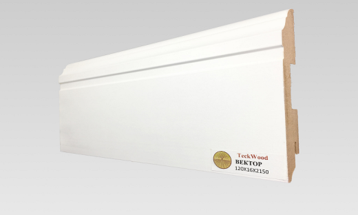 Плинтус белый Вектор120