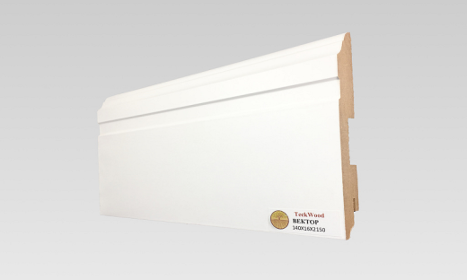 Плинтус белый Вектор140